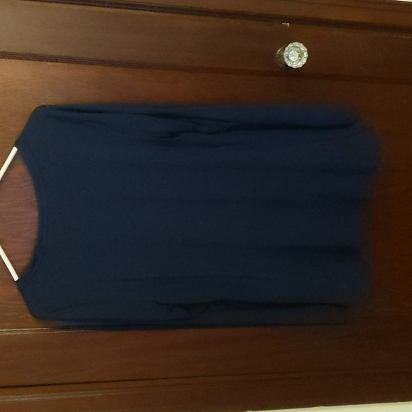 H by Halston Essential Modal Blend Soft Long Sleeve Navy Classic Size Medium - Picture 5 of 5